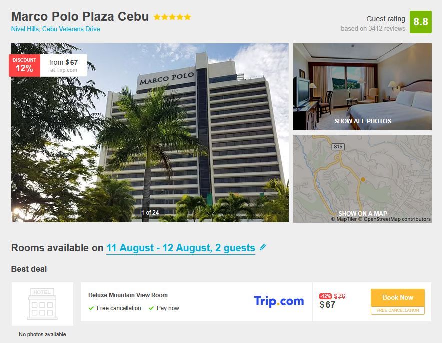 Philippines, Cebu: Luxury 5-star Marco Polo Plaza Hotel from only $67 per night/room, incl. tax! - 12% Off! 2 2025 07 21 00 22 04 Cebu City 2025 08 11 2025 08 12 The best hotel deals โ Mozilla